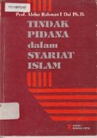 Tindak Pidana Dalam Syariat Islam