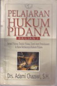 Pelajaran hukum pidana I