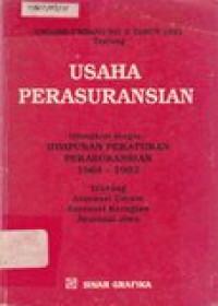 Undang-Undang No.2 Tahun 1992 Tentang Usaha Perasuransian