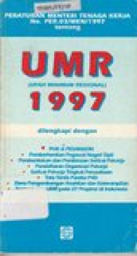 Peraturan mentri tenaga Kerja No.PER.03/MEN/1997 tentang UMR 1997