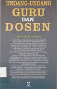 Undang-undang guru dan dosen