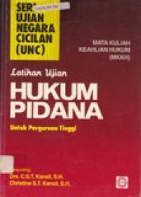 Latihan ujian hukum pidana untuk Perguruan Tinggi