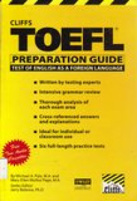 Cliffs TOEFL : Preparation guide test of English as a foreign language