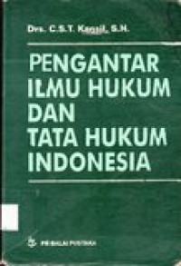 Pengantar ilmu hukum dan tata hukum Indonesia