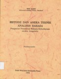 Metode dan aneka teknik analisis bahasa