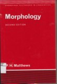 Image of Morphology : an introduction to the theory of word-structure