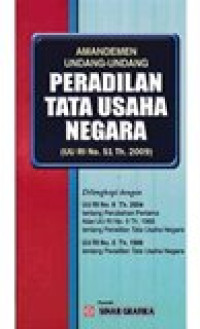 Undang -undang peradian tata usaha negara (UU RI No. 51 Th. 2009)