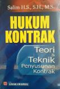 Hukum kontrak: teori dan teknik penyusunan kontrak