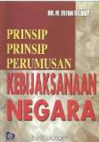 Prinsip-prinsip perumusan kebijakan negara