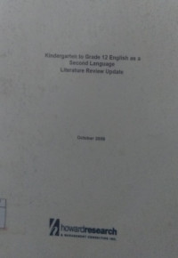Kindergarten to grade 12 english as a second languange literature review update