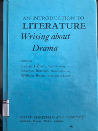 An introduction to literatur writing about drama