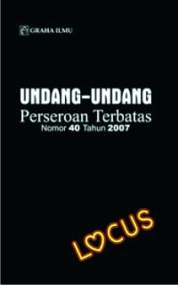 Undang-undang perseroan terbatas No.40 Tahun 2007