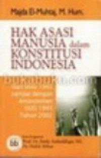 Hak asasi manusia dalam konstitusi Indonesia: Dari UUd 1945  sampai dengan amandemen UUD 1945 Tahun 2002