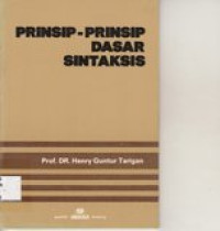 Prinsip-prinsip dasar sintaksis