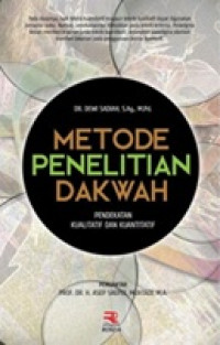 Image of Metode penelitian dakwah: pendekatan kualitatif dan kuantitatif