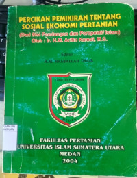 Image of Percikan pemikiran tentang sosial ekonomi pertanian